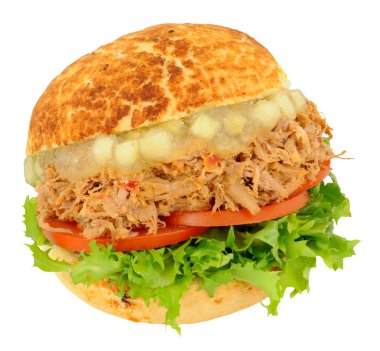 Çekti domuz ve elma sosu sandviç rulo