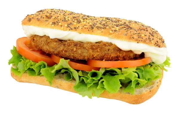 Panino con hamburger di pollo fritto meridionale — Foto Stock