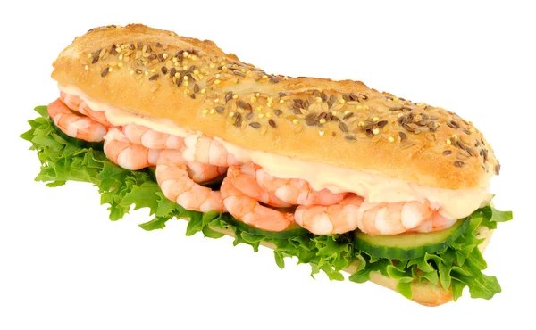 Camarão e salada Sandwich Sub Roll — Fotografia de Stock