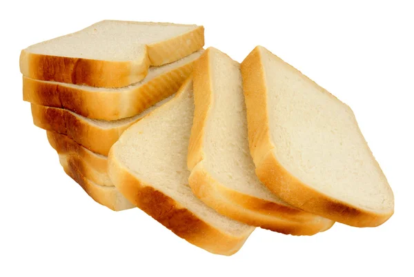 白パンを厚くスライス — ストック写真