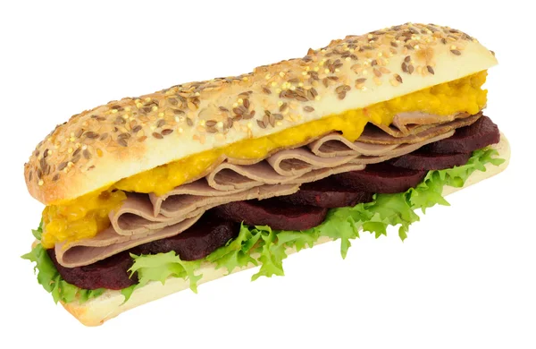 Rôti de boeuf et de betterave Sandwich Sub Roll — Photo