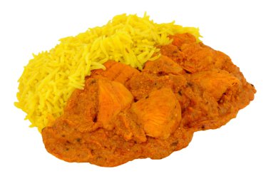Tavuk Tikka Masala köri pilavı pilav ile
