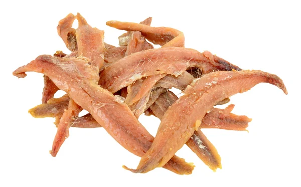 Filetes de anchoa aislados en blanco — Foto de Stock