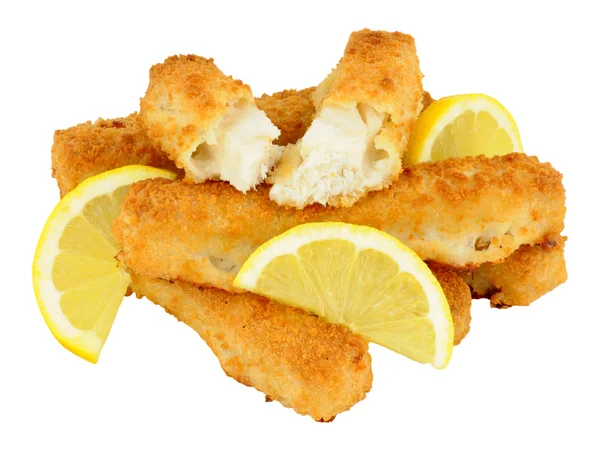 Chunky Breadcrumb Coated Cod Fish Fingers — Stock Photo, Image