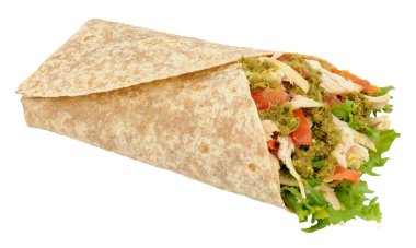 Tavuk ve salata Pesto şal