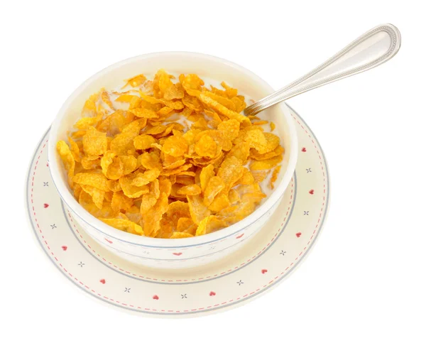 Schüssel Frühstück Cornflakes Müsli — Stockfoto