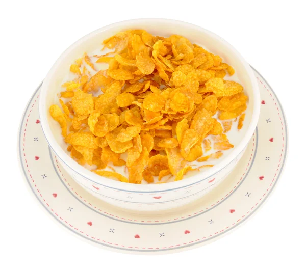 Schüssel Frühstück Cornflakes Müsli — Stockfoto