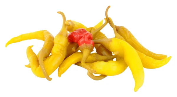 Groep van hete ingemaakte paprika — Stockfoto