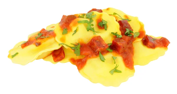 Pasta Ravioli con salsa de tomate —  Fotos de Stock