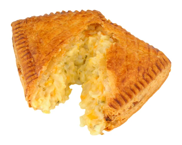 Cheese And Onion Filled Pastry Slice — Stock Photo, Image