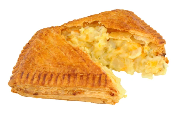 Cheese And Onion Filled Pastry Slice — Stock Photo, Image