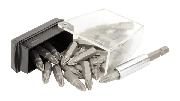 Box Of Screwdriver Bits — Stock Photo, Image