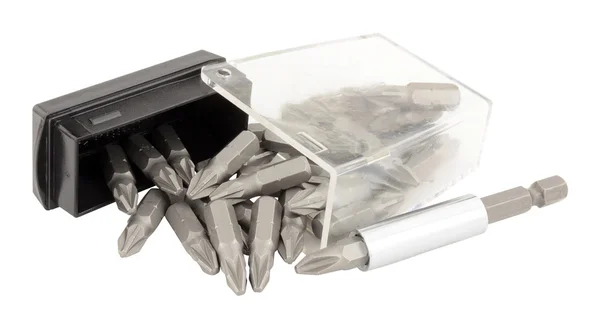 Box Of Screwdriver Bits — Stock Photo, Image