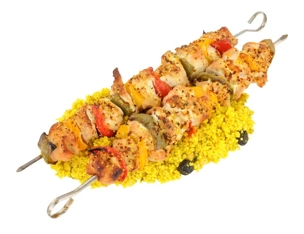 Grilované kuře a papriky kebab — Stock fotografie