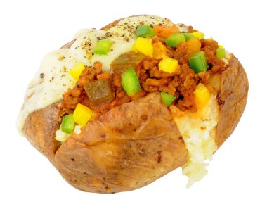 Kıyma ve tatlı biber patates dolu