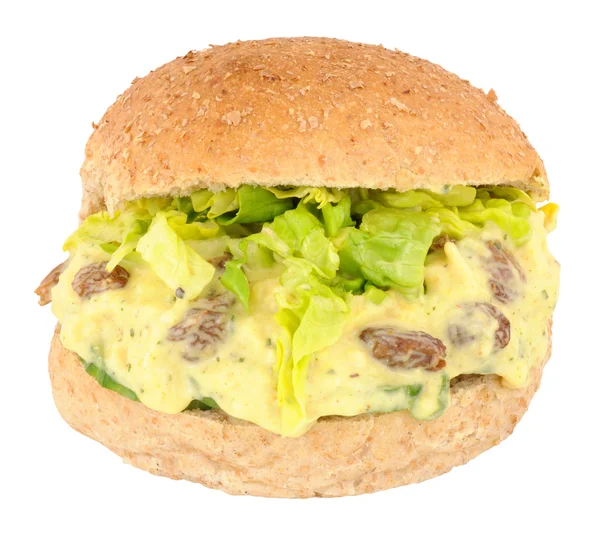 Coronation Chicken Sandwich Roll — Stock Photo, Image