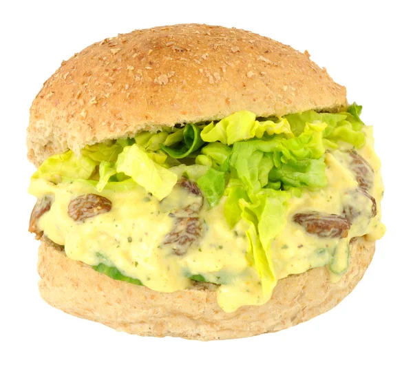 Coronation Chicken Sandwich Roll — Stock Photo, Image