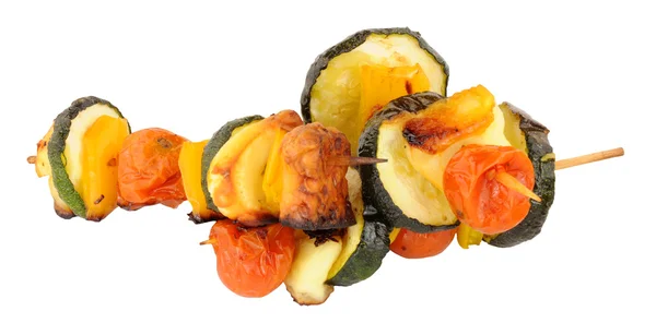 Halloumi Cheese And Vegetable Kebabs — Stock Photo, Image