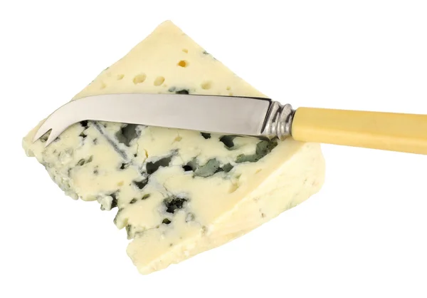 Cuña de queso Roquefort — Foto de Stock
