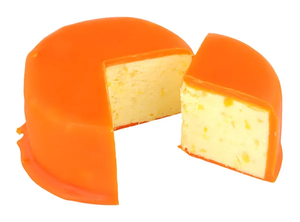 Orange vax omfattas Mango och ingefära Stilton ost — Stockfoto