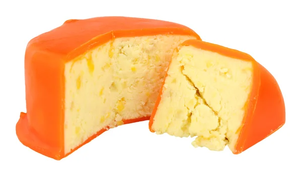 Orangenwachs umhüllte Mango und Ingwer stilton Käse — Stockfoto