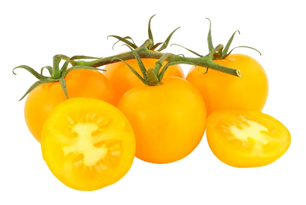 Färska vinstockar mognat Amber tomater — Stockfoto