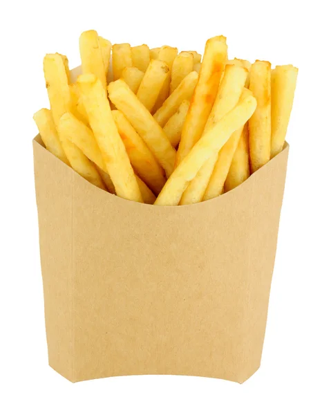 French Fries In A Cardboard Scoop — Stock Photo, Image