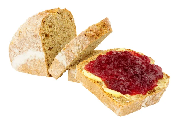 Marmelade und Butterbrot — Stockfoto