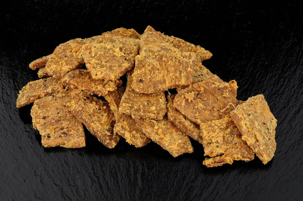 Vegetarischer Proteinreicher Snack Auf Pflanzlicher Basis Auf Schieferstein Hintergrund — Stockfoto