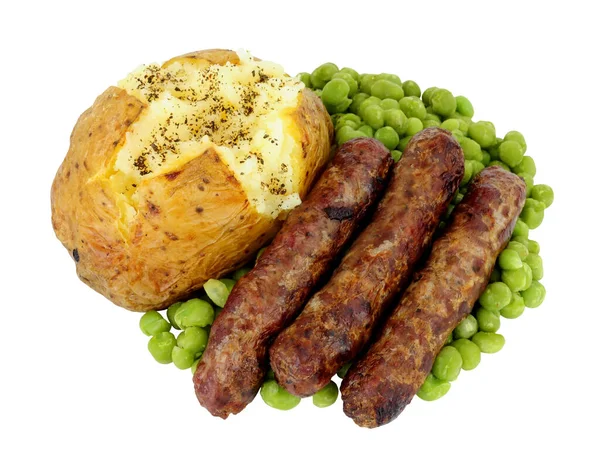 Saucisses Bœuf Aberdeen Angus Farine Pomme Terre Cuite Four Avec — Photo