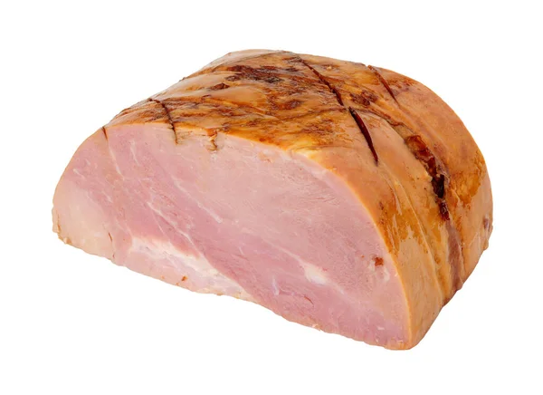 Honey Glazed Roast Ham Joint Isolated White Background — Stock Photo, Image