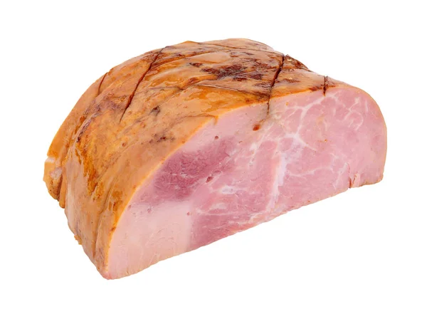 Honey Glazed Roast Ham Joint Isolated White Background — Stock Photo, Image