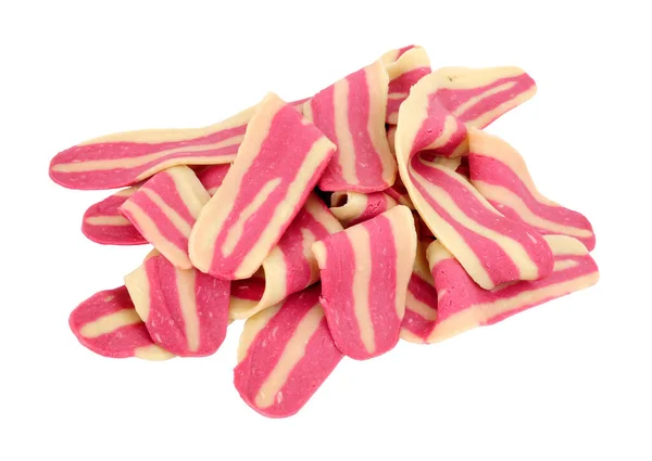 Raw Meat Free Plant Based Bacon Rashers Isolated White Background — Stock Photo, Image