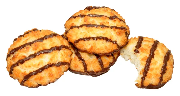 Chocolate Coconut Macaroon Biscuits — Stock Photo, Image