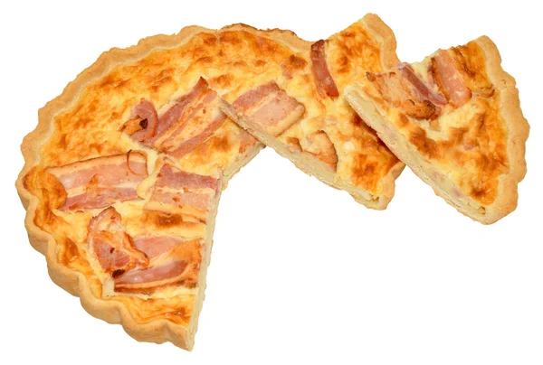 Bacon och ost paj — Stockfoto