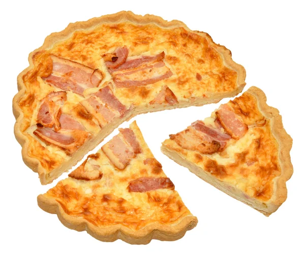 Bacon And Cheese Quiche — Stock Photo, Image