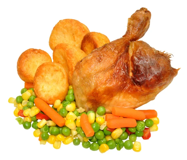 Roast Chicken Dinner — Stock Photo, Image