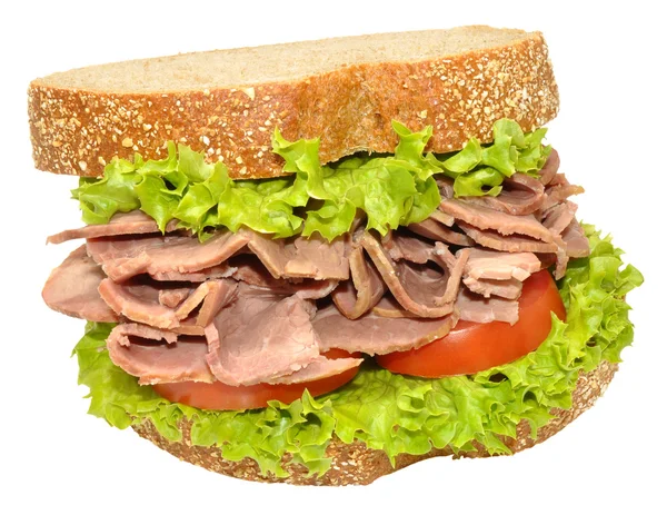 Beef And Salad Sandwich — Stock Photo, Image