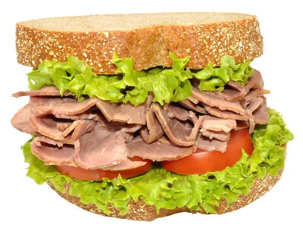 Beef And Salad Sandwich — Stock Photo, Image