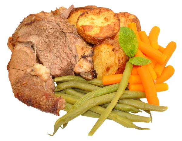 Roast Lamb Meal — Stock Photo, Image