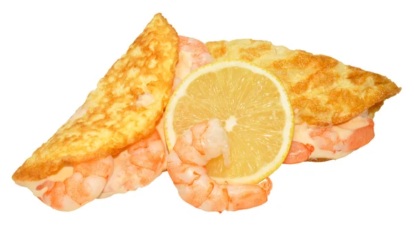 Prawn Filled Omelette — Stock Photo, Image