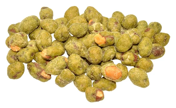 Wasabi-beschichtete Erdnüsse — Stockfoto