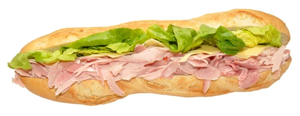 Baleron szynka Sandwich bagietki — Zdjęcie stockowe