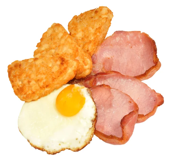 Colazione con uova fritte e pancetta — Foto Stock