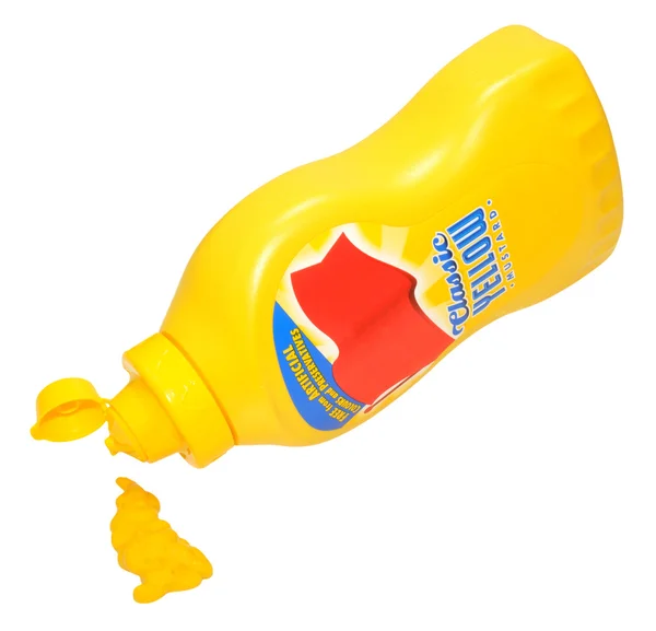 Bottle Of Yellow Mustard — Stock Photo, Image