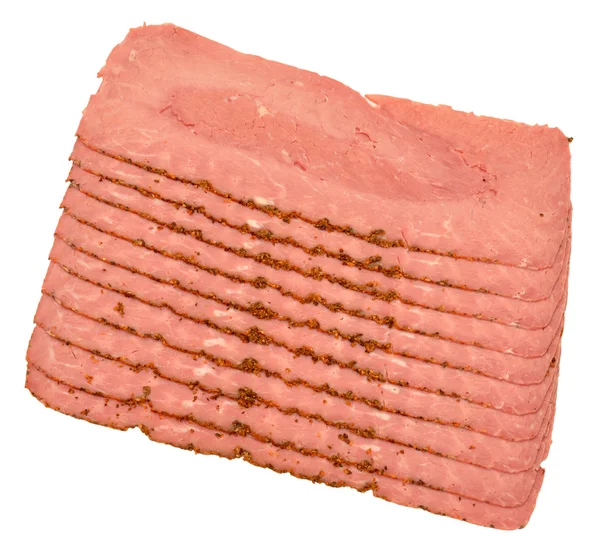 Rodajas de carne de pastrami —  Fotos de Stock