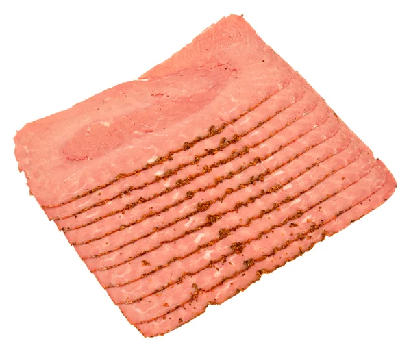 Pastrami felii de carne — Fotografie, imagine de stoc