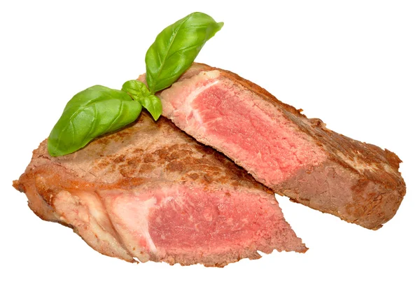 Sirloin Steak gekookt zeldzame — Stockfoto