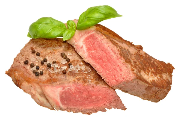 Sirloin Steak gekookt zeldzame — Stockfoto