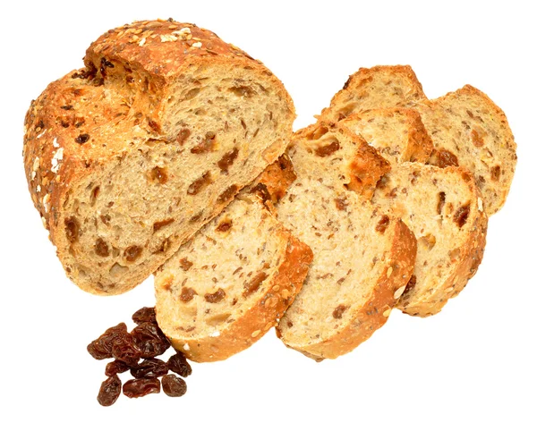 Kuru üzüm ve müsli ekmek somun — Stok fotoğraf